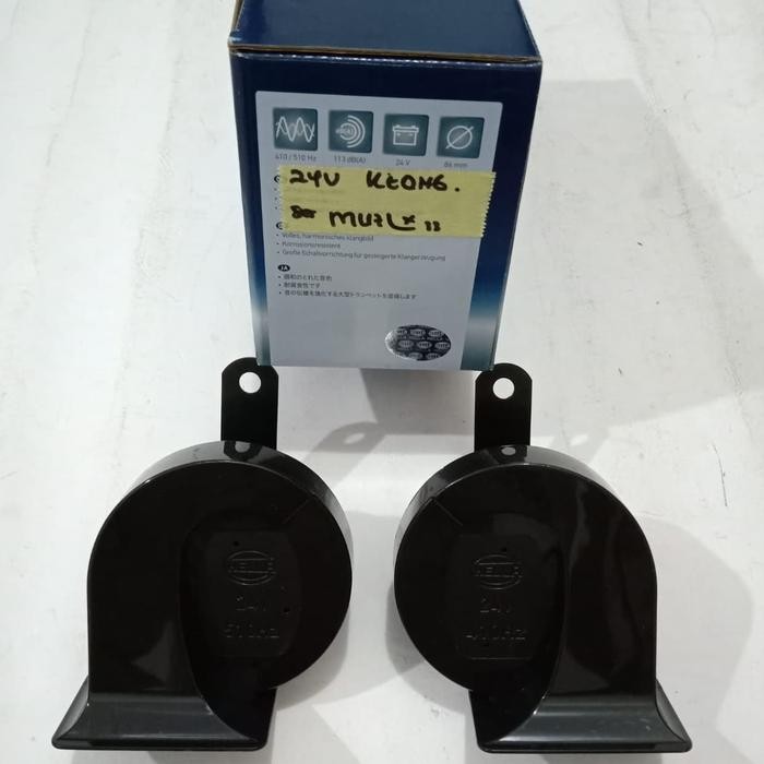 Klakson / Horn Hella Premium Keong Hitam 24V / 24 V Original Hella