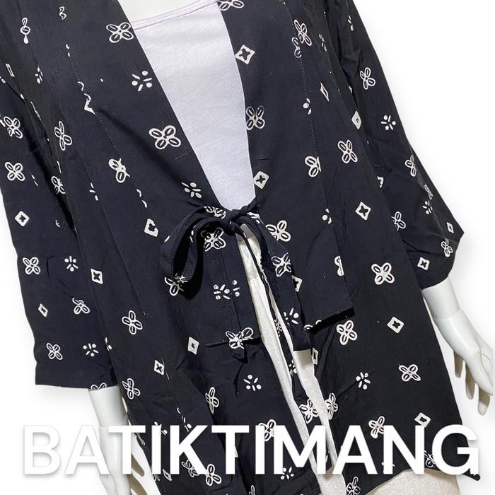 (Expert) Atasan Outer Cardigan Vest Batik Wanita Allsize Jumbo Ld 110cm Panjang 70cm Motif Bahan