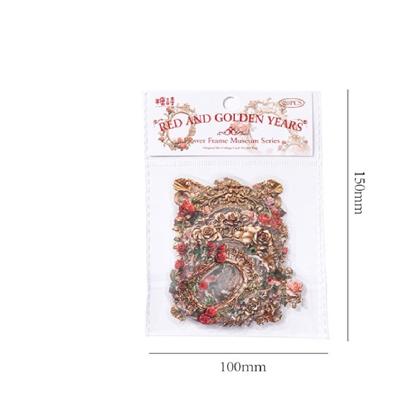 

2Style 20Pcs/box PET Waterproof Durable Sticker Pack Floral Theme DIY Handbook Material