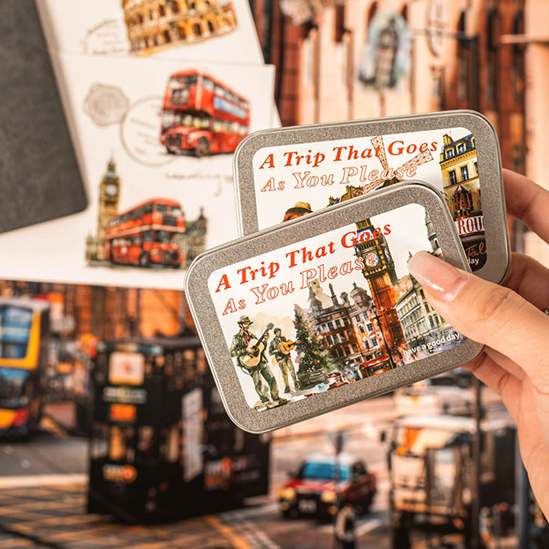 

2Style 150Pcs/bag Travel Europe and the United States characters INS wind landscape iron