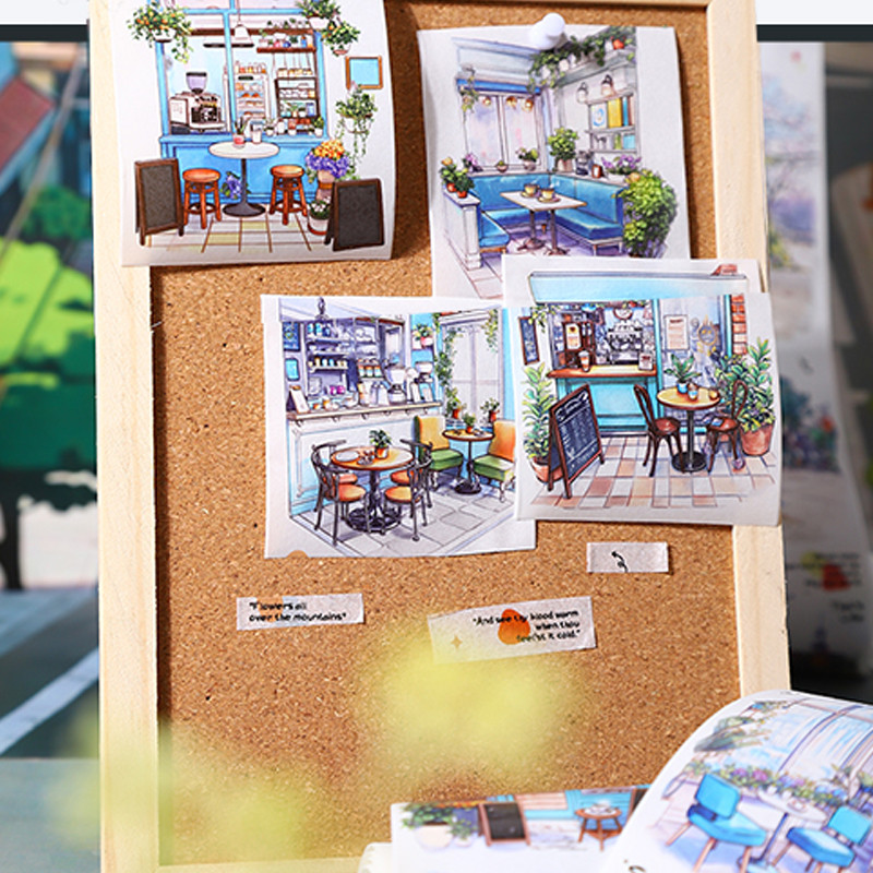 

3rolls Encounter Slow Time Series Urban Theme Large Size Tape DIY Handbook Collage Journal