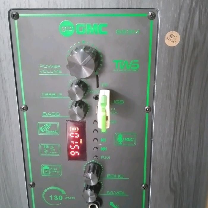 speaker bluethoot karaoke 12in gmc 883m