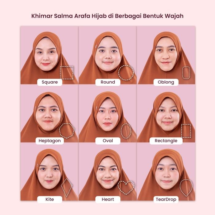 (Expert) Arafa Hijab - Khimar Salma XL Hijab Dagu Malay Bergo By Arafa Hijab