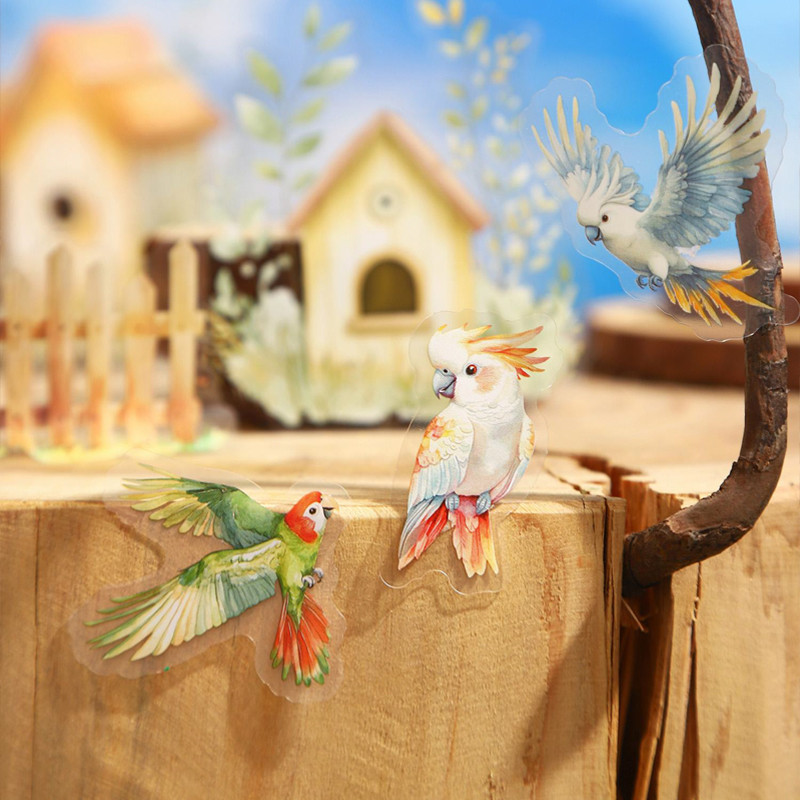 

2Style 60Pcs/bag kawaii cute little animal aquascape sticker pack DIY handbook scrapbook