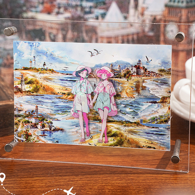 

3Rolls/bag Along the landscape theme city landscape handbook tape beauty tape handbook DIY