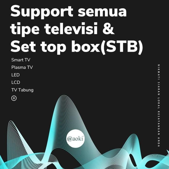 Terhemat Aoki Antenna Tv Digital Indoor Outdoor Hdtv Booster At-3000 Termurah