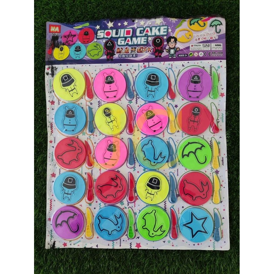 (Allthebest) Mainan Anak Dalgona Candy / Mainan Squid Game Cake Potong Murah