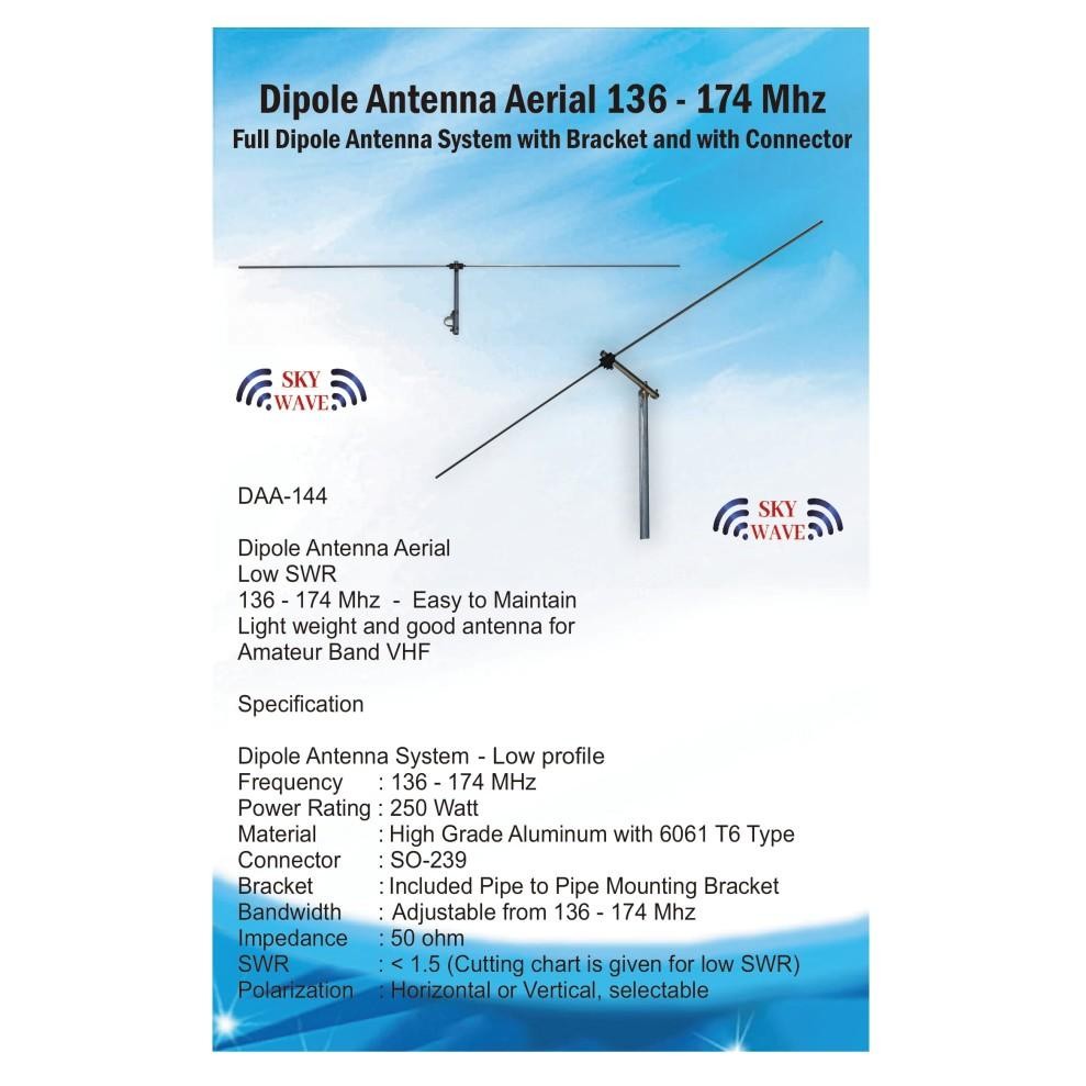 Bagus Antena Rumah Vhf Amatir Radio 2M 136-174Mhz Rapi Orari Ht Rig 2 Meter Termurah