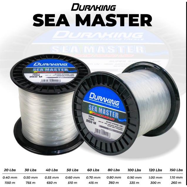 Senar pancing - Senar Duraking Sea Master Gulungan Besar Warna Clear