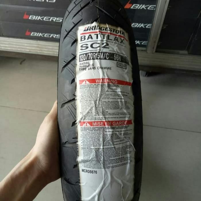 BAN LUAR BATTLAX BRIDGESTON SC2 UKURAN 120/70-15