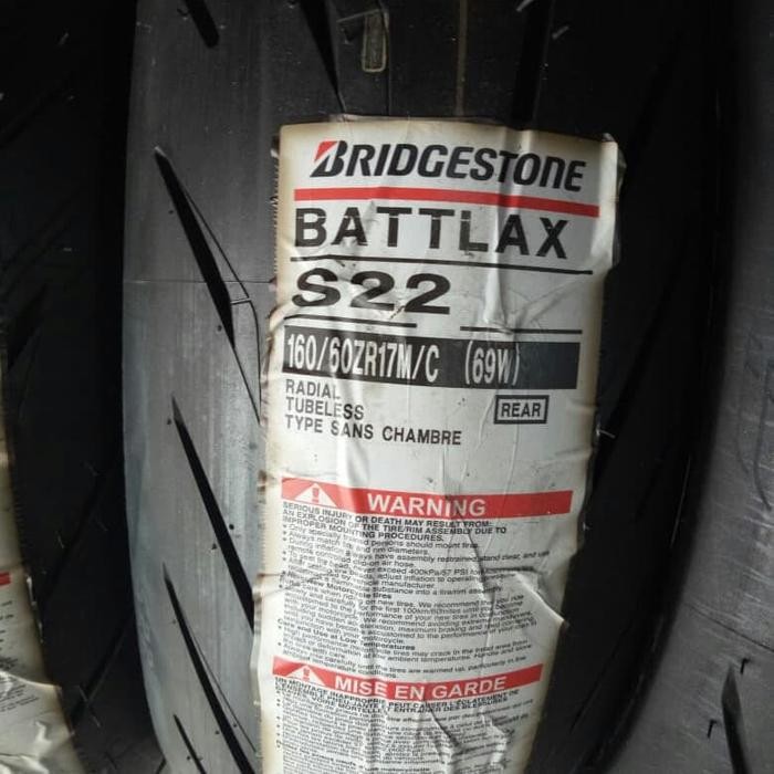 BAN LUAR BRIDGESTONE BATTLAX S22 UKURAN 160/60-17 BATTLAX TUBELESS