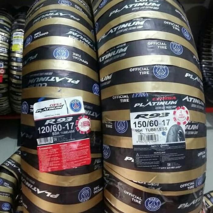 PAKETAN BAN LUAR CORSA PLATINUM R93 UKURAN 120/60 -17 DAN 150 /60-17