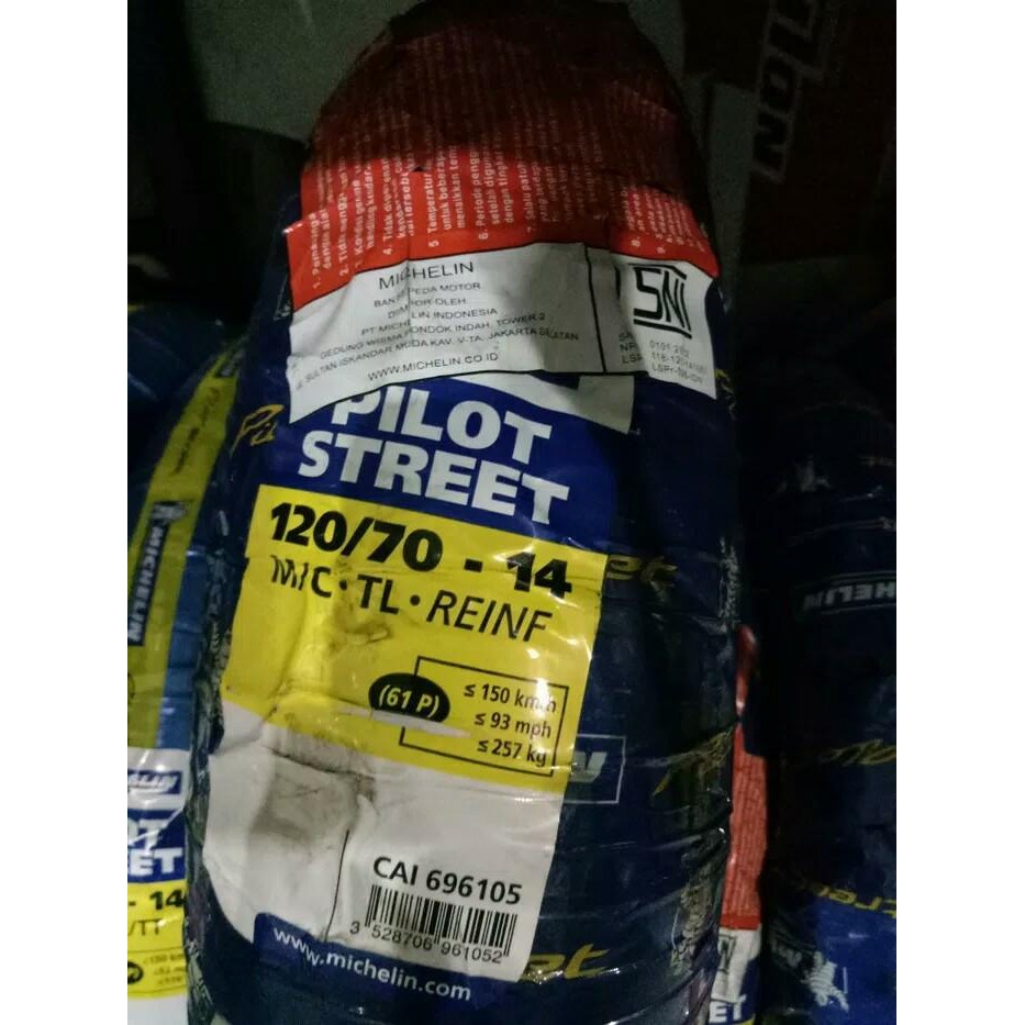PAKETAN BAN LUAR MICHELIN UKURAN 120/70-14 &100/80-14 TUBELESS
