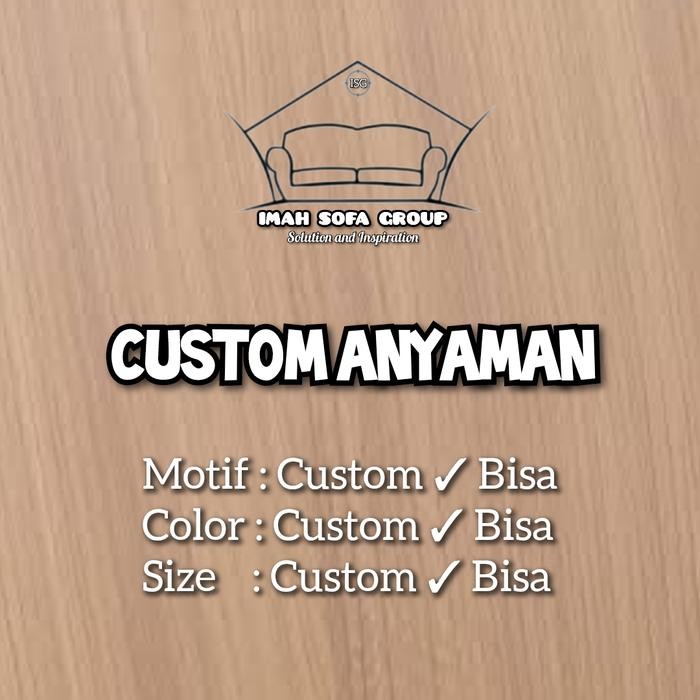 Custom Anyaman Rotan Lembaran Sintetis