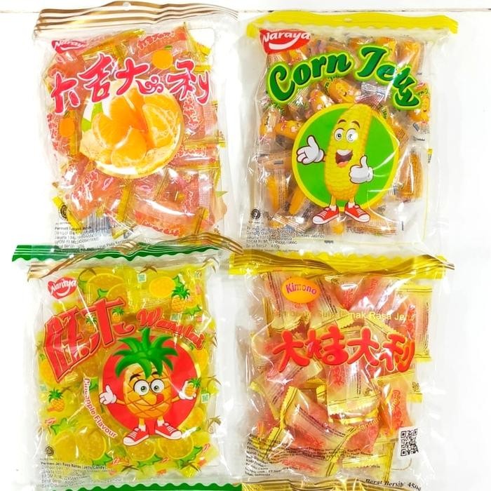 

4ZMI Permen Jelly Jeruk 500Gr/Jelly Kimono 450Gr/Jelly Jagung/Jelly Nanas