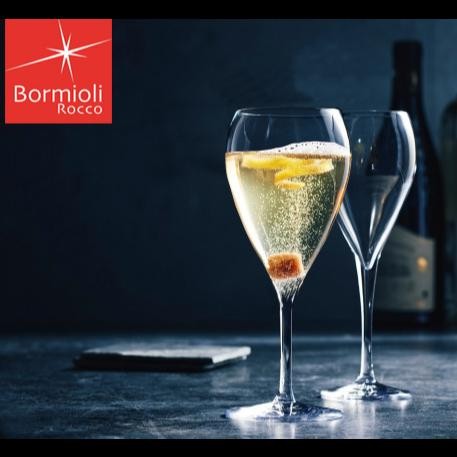 Bormioli Rocco Sparkling Wine Glass/Gelas Kaki/Gelas Wine/Gelas Kaca