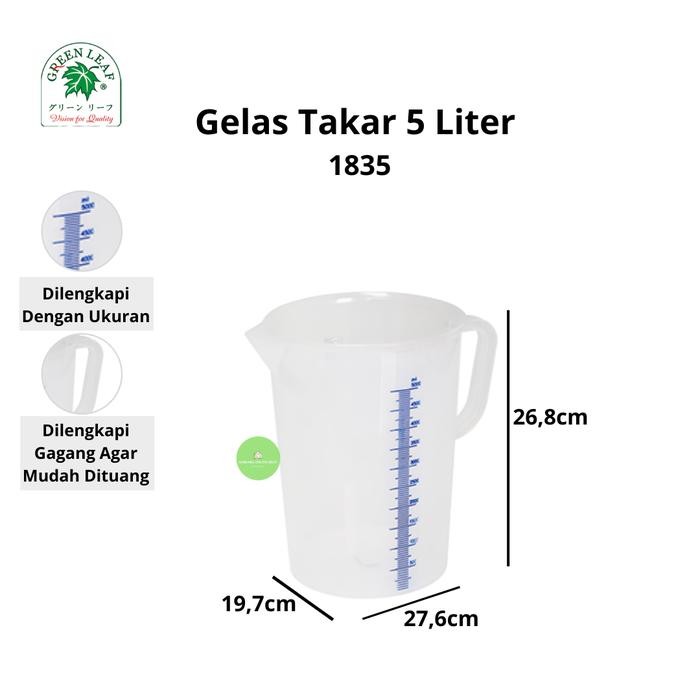 Green Leaf Gelas Ukur / Takar 5 Liter 1835