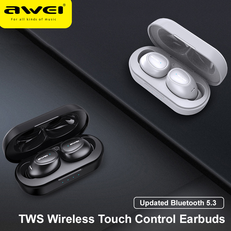 Awei TWS Wireless Earphones Bluetooth Earbuds Waterproof Touch