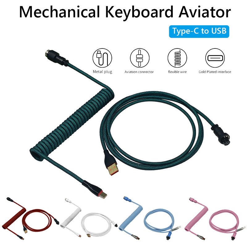 Newest Mechanical Keyboard Coiled Cable Wire USB Type C Cable