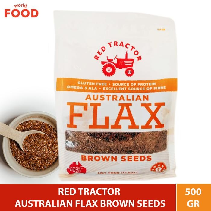 

IOI2 Red Tractor Australian Flax Brown Seeds 500Gr