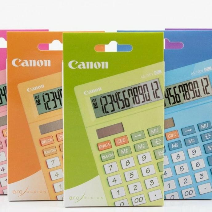 

Canon Kalkulator Desktop 12 Digit As-120V Ii Dengan Warna Warni Menarik. Layar Lcd Cerah Dan