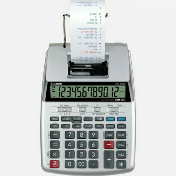 

KALKULATOR PRINT CANON P23 DTC + ADAPTOR - PRINTING CALCULATOR P-23DTC