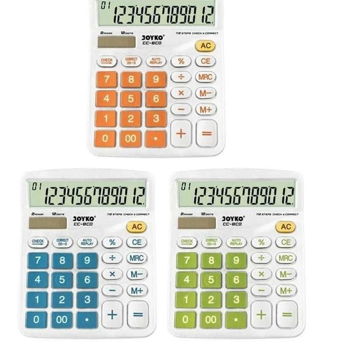 

CALCULATOR CC-8CO JOYKO/KALKULATOR 12 DIGITS CHECK CORRECT