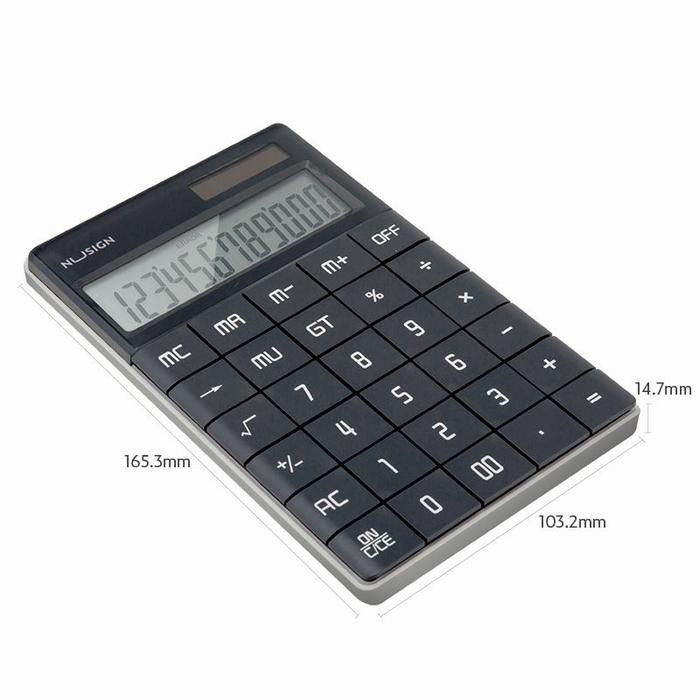 

BLACK MINI CALCULATOR PORTABLE KALKULATOR KERJA HITAM MAXIMUS IMPORT