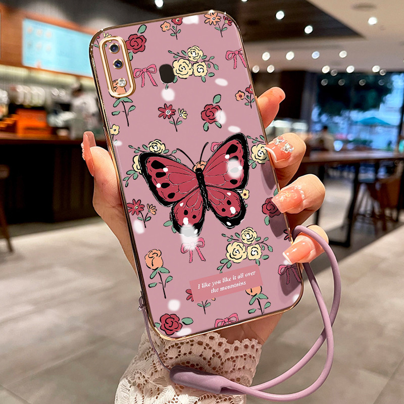 Casing Hp Untuk Samsung Galaxy A20 A30 M10s A20s A21s Case Casing Bunga Mawar HP Cesing Silikon Soft