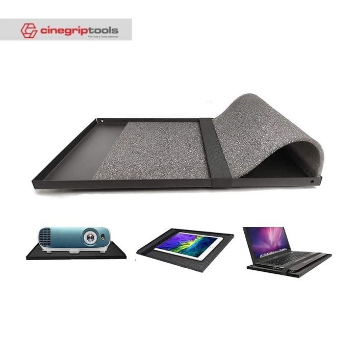 

Small Laptop Notebook Tray Holder Platform Pallet For Stand With Tube Clips