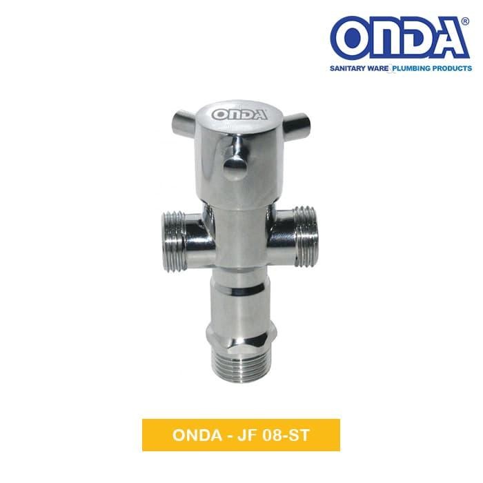 Stop Kran Wc Cabang Onda 1/2" / Keran T Shower Kloset Jet Shower