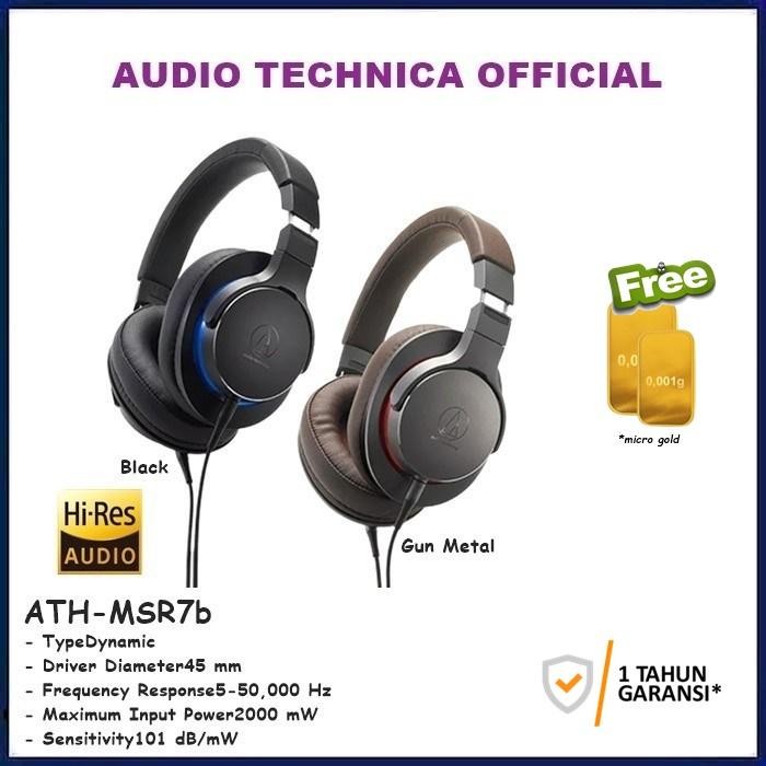 Bagus Audio-Technica Ath-Msr7Bk Sonicpro High-Resolution Audio Ath-Msr7 Bk New Sale
