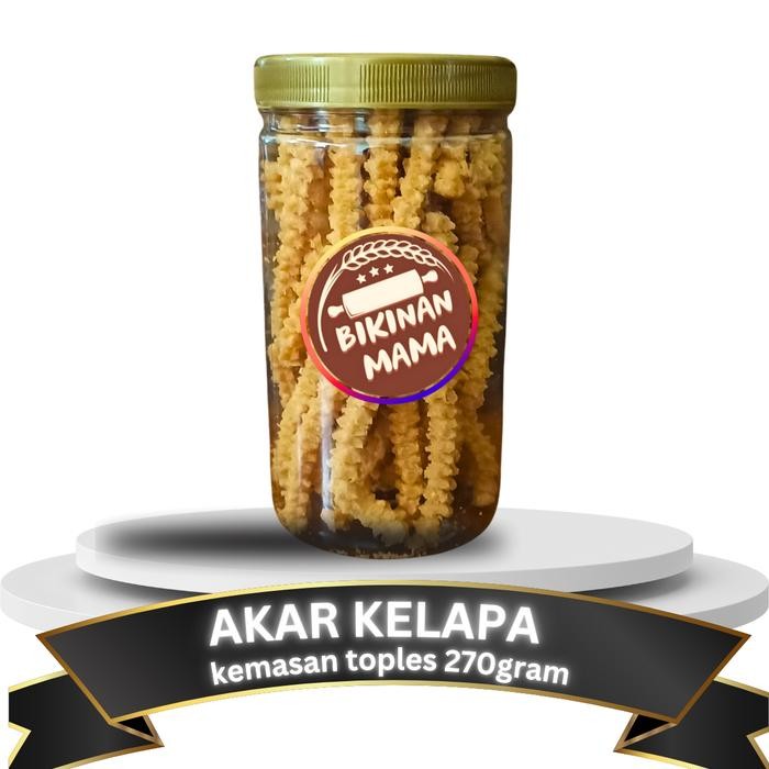 

3YC3 Camilan Akar Kelapa Buatan Mama Kemasan Toples 270 Gram