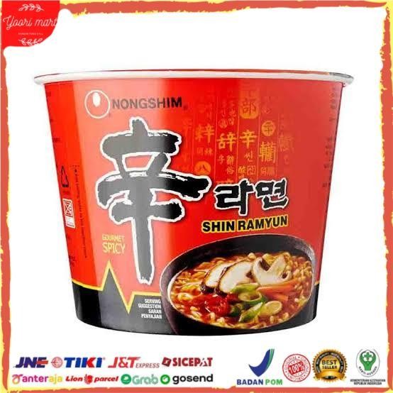 

H48Y Shin Ramyun Cup Besar Halal Mui 117Gr - Mie Pedas Rasa Jamur