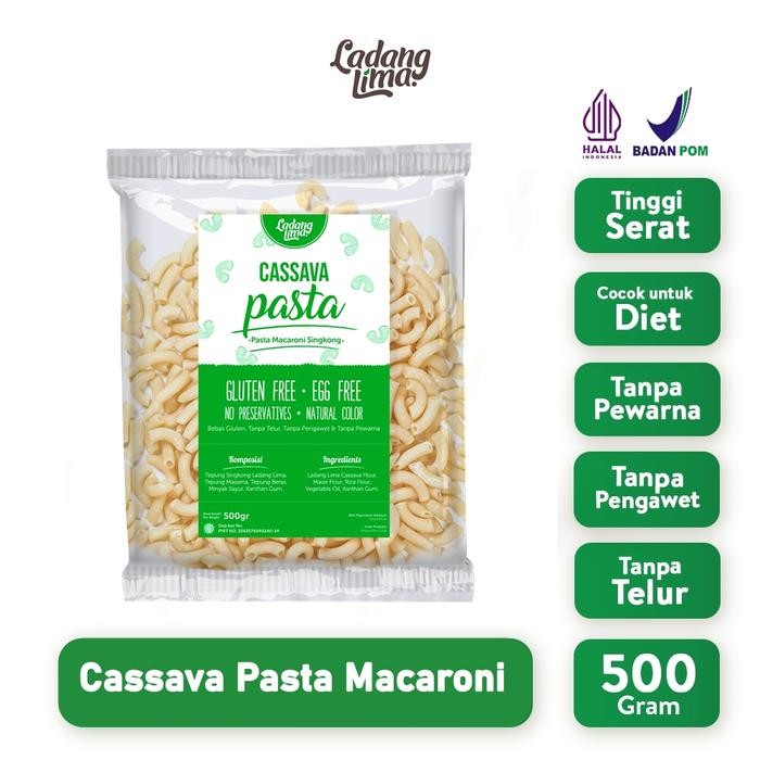 

H48Y Pasta Macaroni 500Gr - Ladang Lima Cassava Pasta Gluten Free