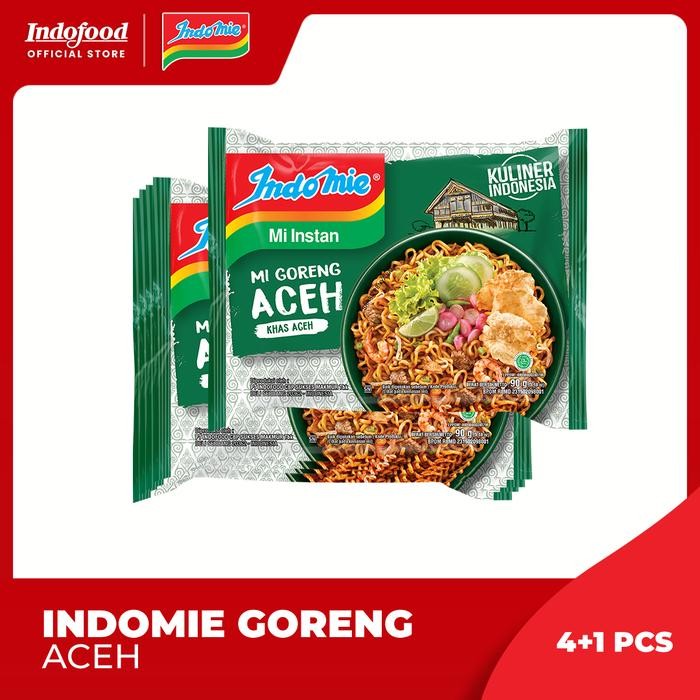 

H48Y 4+1 Pcs Indomie Mie Goreng Aceh 90 Gr