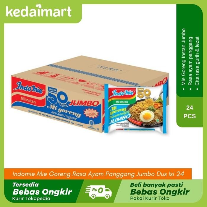 

H48Y Indomie Mie Goreng Rasa Ayam Panggang Jumbo Dus Isi 24