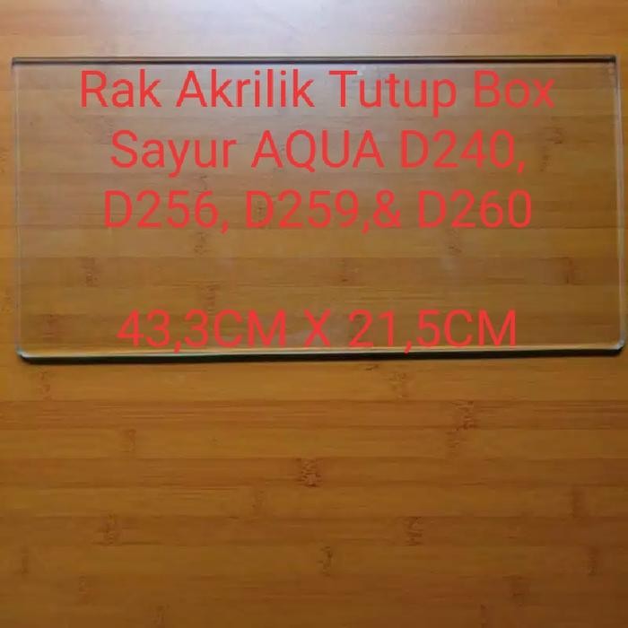 Aqua Electrolux - Rak Kaca Tutup Vegetable Room Kulkas / Lemari Es Sanyo Aqua Aqr D240,