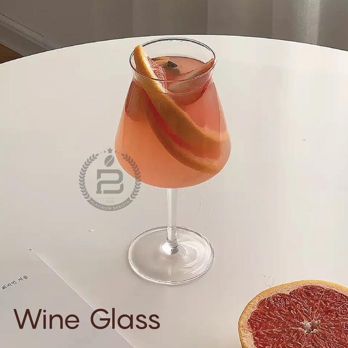 Wine Gelas Elegant Kaki Tinggi Kaca 330ml Cristal Cocktail Dessert Jus