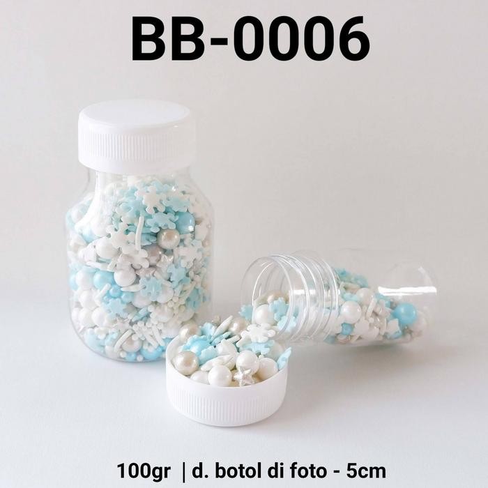 

BB-0006 Sprinkles sprinkle sprinkel 100gr 100 gram snowflake mutiara