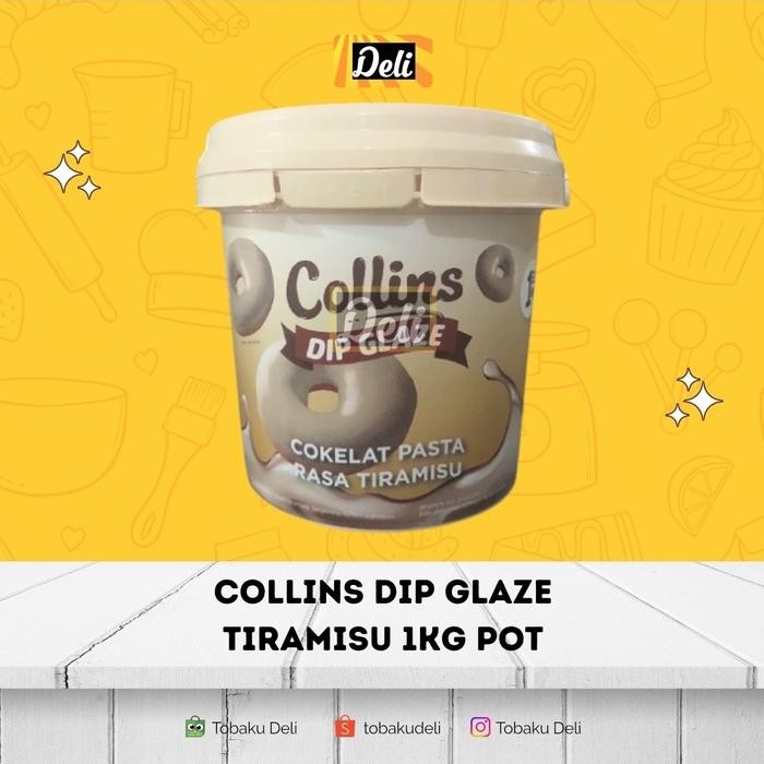 

COLLINS Dip Glaze Tiramisu 1kg Pot/Glaze Collins Tiramisu 1kg ORI Glaze Tiramizu Collins 1kg