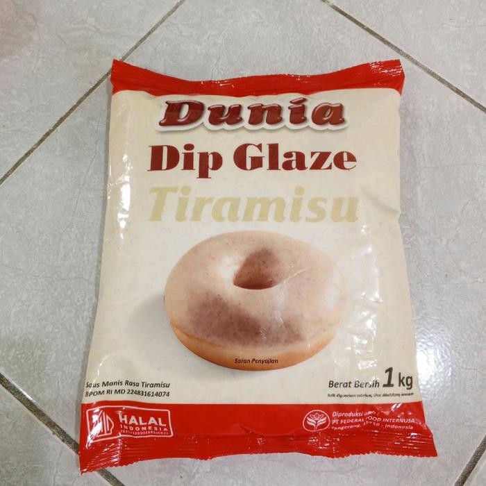 

Dunia Dip glaze ECO Refiil bag topping donat 1kg strawberry taro dark coklat tiramisu