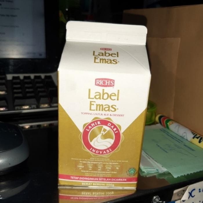 

RICH GOLD LABEL 500GR TOPPING CAKE & DESSERT KHUSUS OJOL INSTANT KURIR