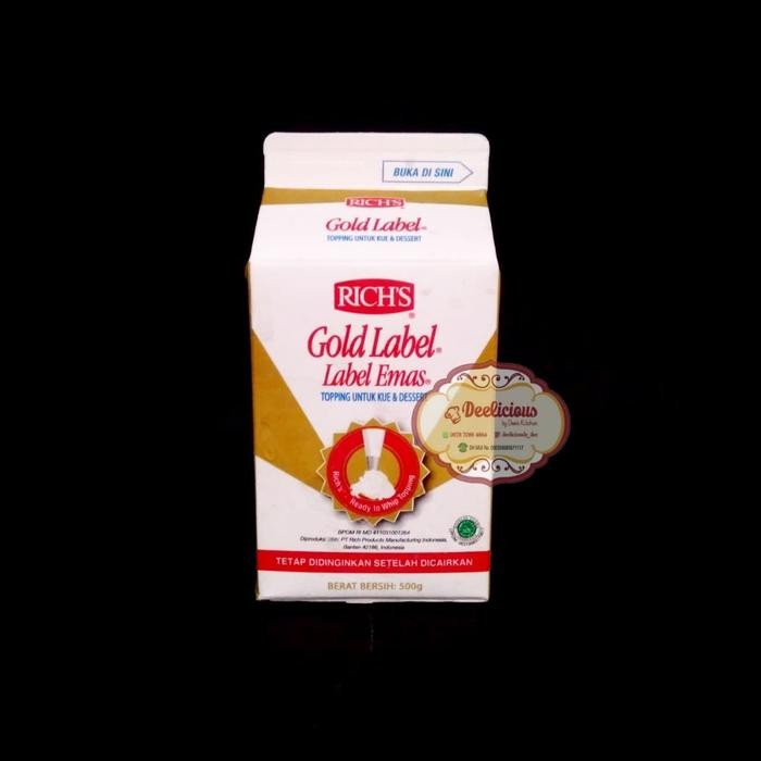 

RICH'S GOLD LABEL EMAS 500 gram ( kemasan ekonomis )