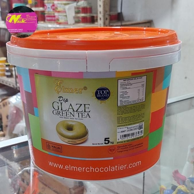 

elmer dip glaze green tea 5 kg khusus grab gojek
