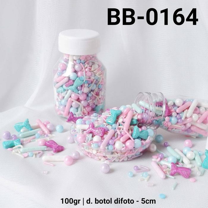 

BB-0164 Sprinkles sprinkle sprinkel 100gr 100 gram ekor duyung pastel