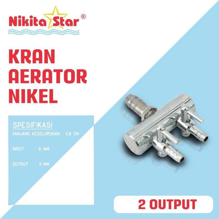Hygger Yamano - Kran Aerator Nikel Stainless Nikitastar 8 Mm Dan 10 Mm