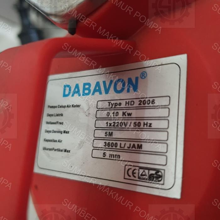 Pompa Celup Air Bersih 100 WATT DABAVON HD-2006