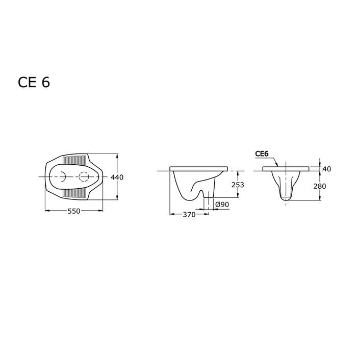 CLOSET JONGKOK TOTO CE 6 WHITE