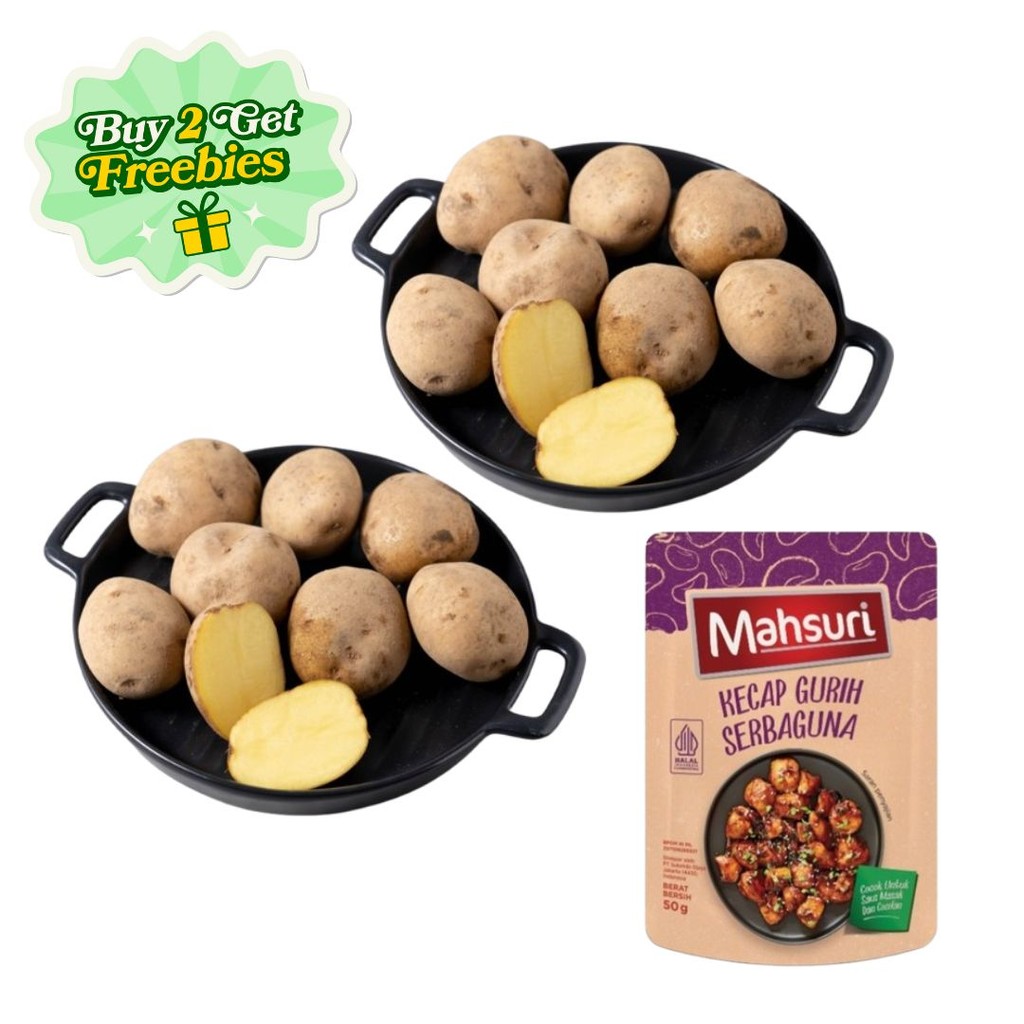 

Bundle 2 Kentang Dieng Siomay Free Mahsuri Kecap Konvensional 1 pack